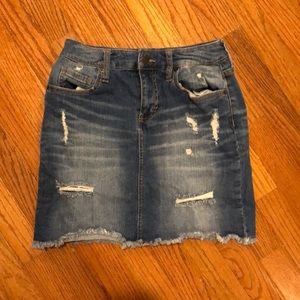 Mossimo high rise jean skirt